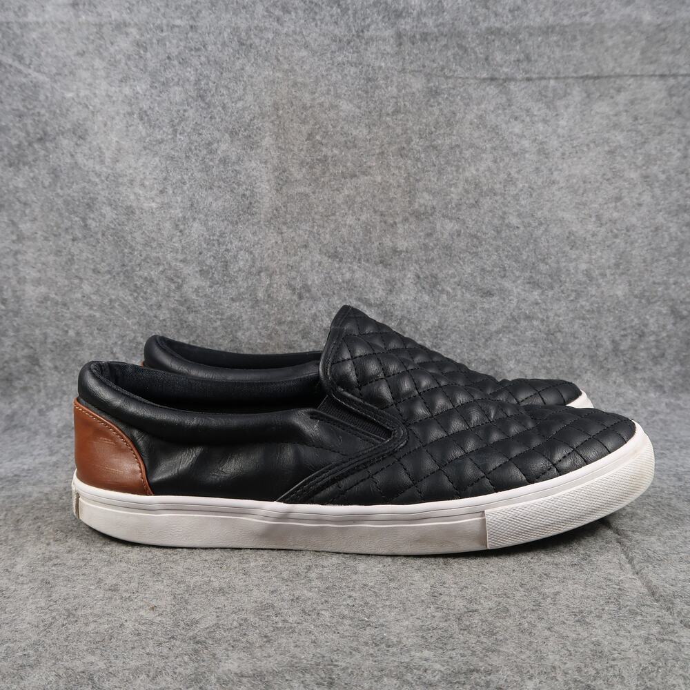 Daily Shoes Womens 11 Sneakers Slip On Quilted Black Casual Trainers Lifestyle